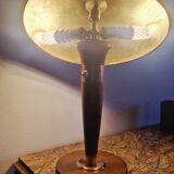 Art Deco style articulated lamp - Wood and brass - 1930s period