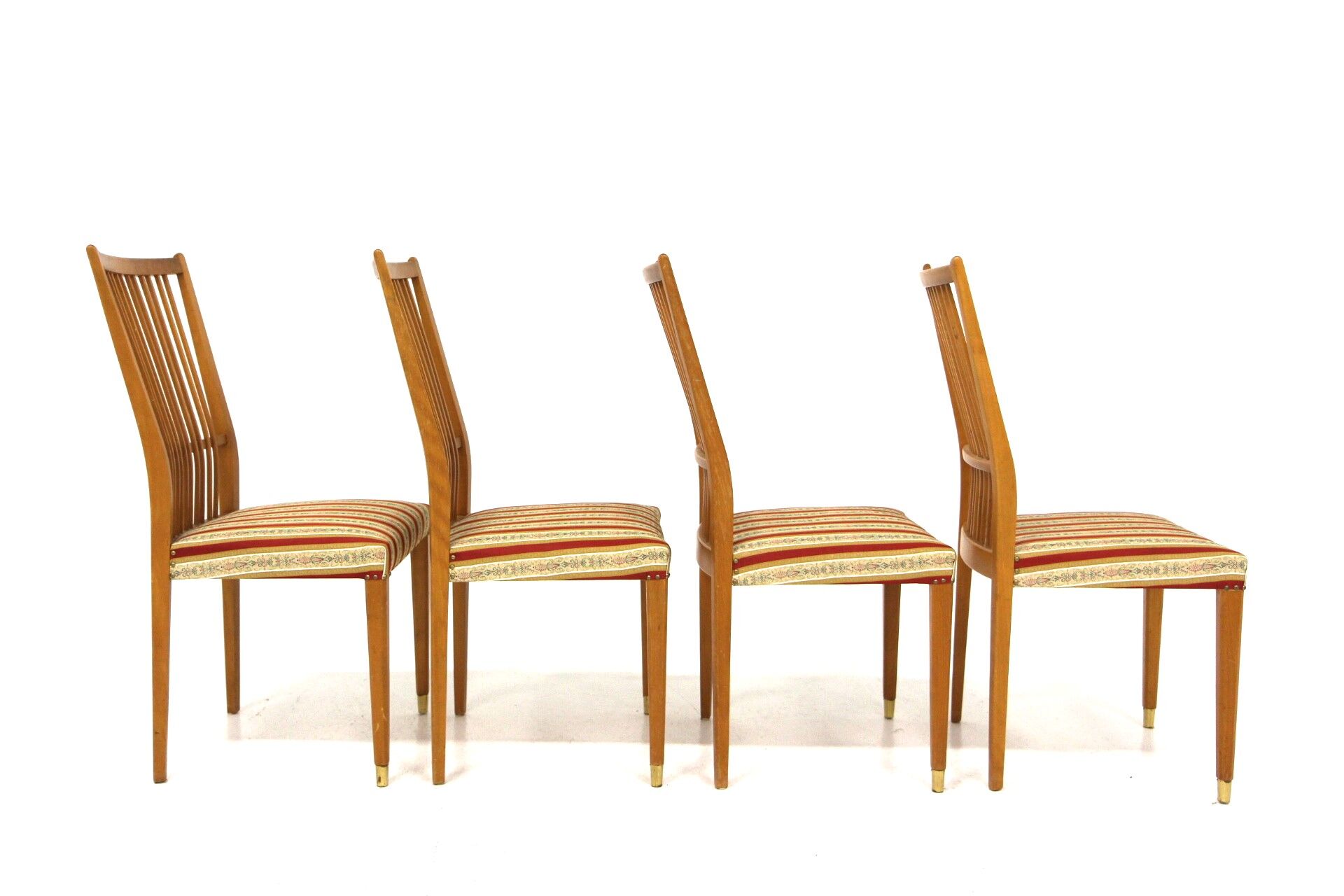 Set of 4 beech chairs, Sweden, 1960