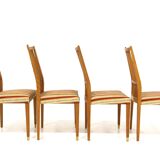 Set de 4 chaises en hêtre, Suède, 1960