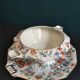 Vintage French serving sauce boat from La Tallec, Limoges, with colourful floral decoration