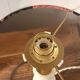 Lampe vintage rénovée – abat-jour fleuri fait main