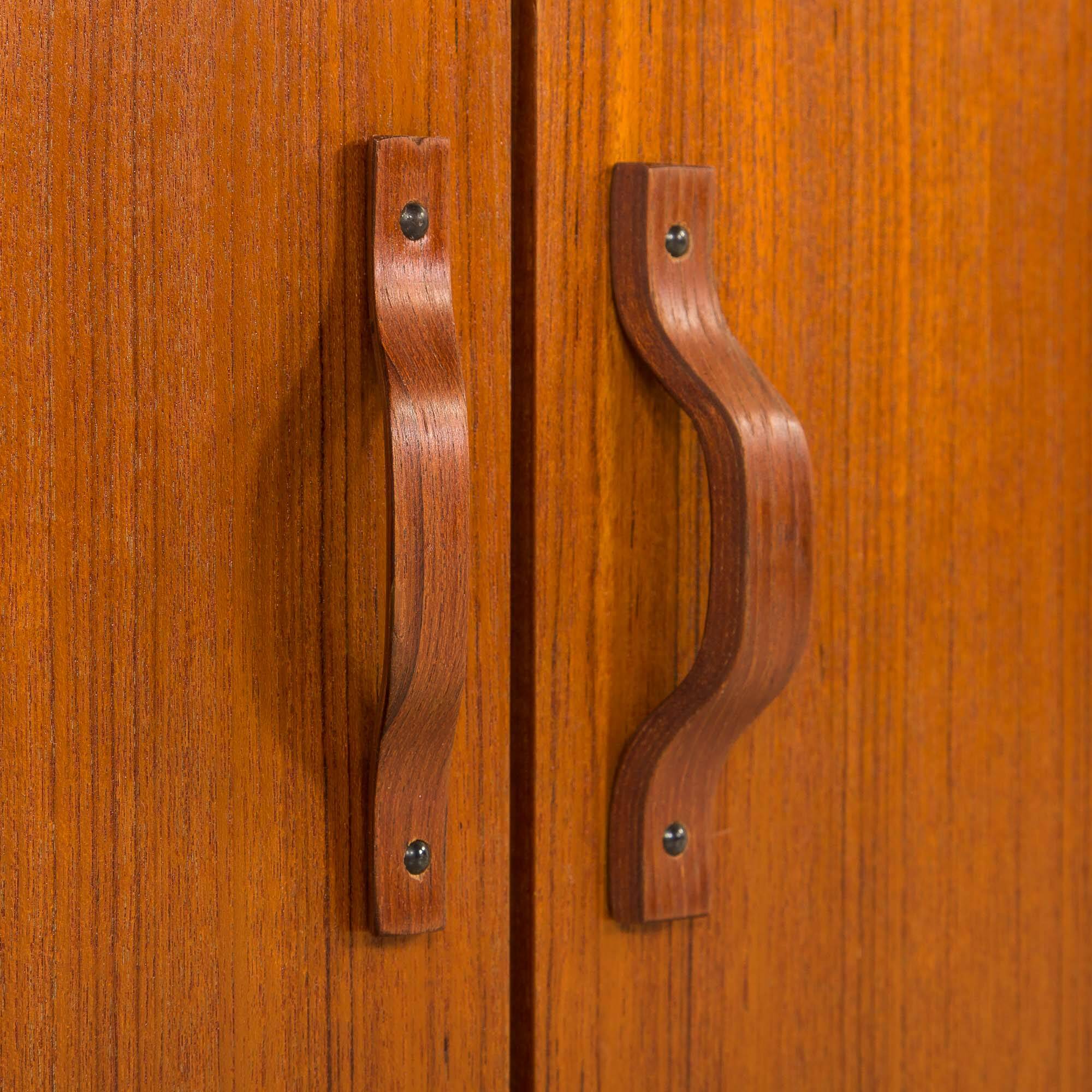 Italian free standing wall unit in teak, 1960s