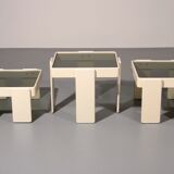 Gianfranco Frattini stacking tables for Cassina – original off-white lacquer