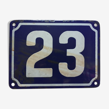 Enamelled street plate No.23