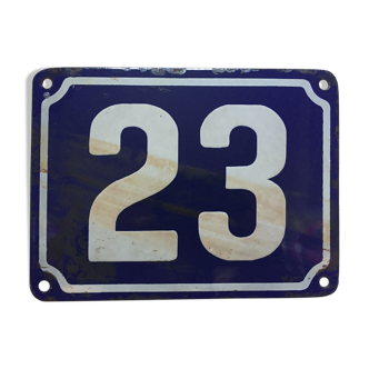 Enamelled street plate No.23