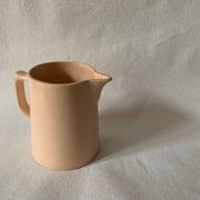 Pink porcelain carafe, Sarreguemines, 1930, France