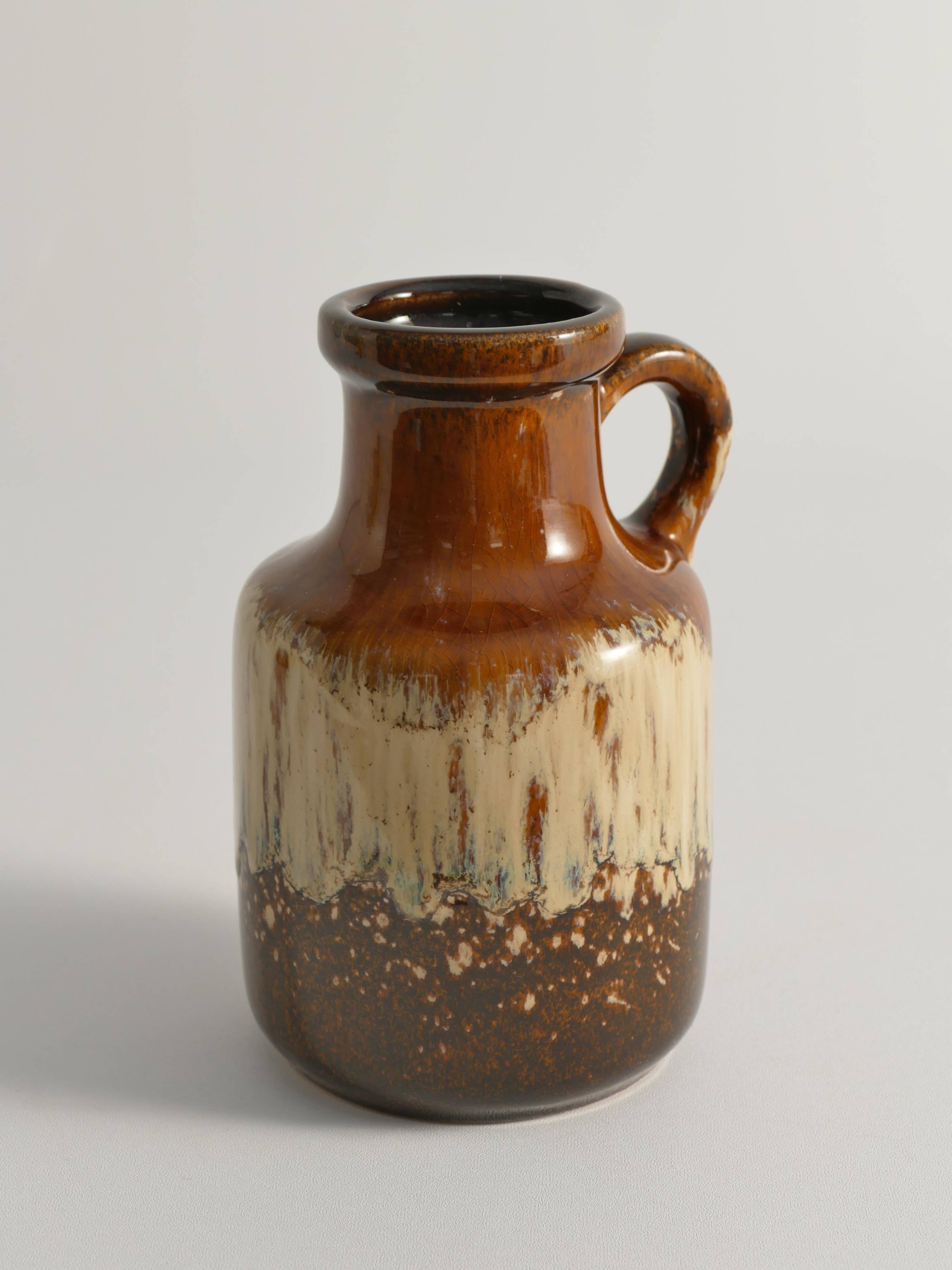 Mid-Century Modern Fat Lava Drip Glaze Ceramic Vase, West Germany, 1970s