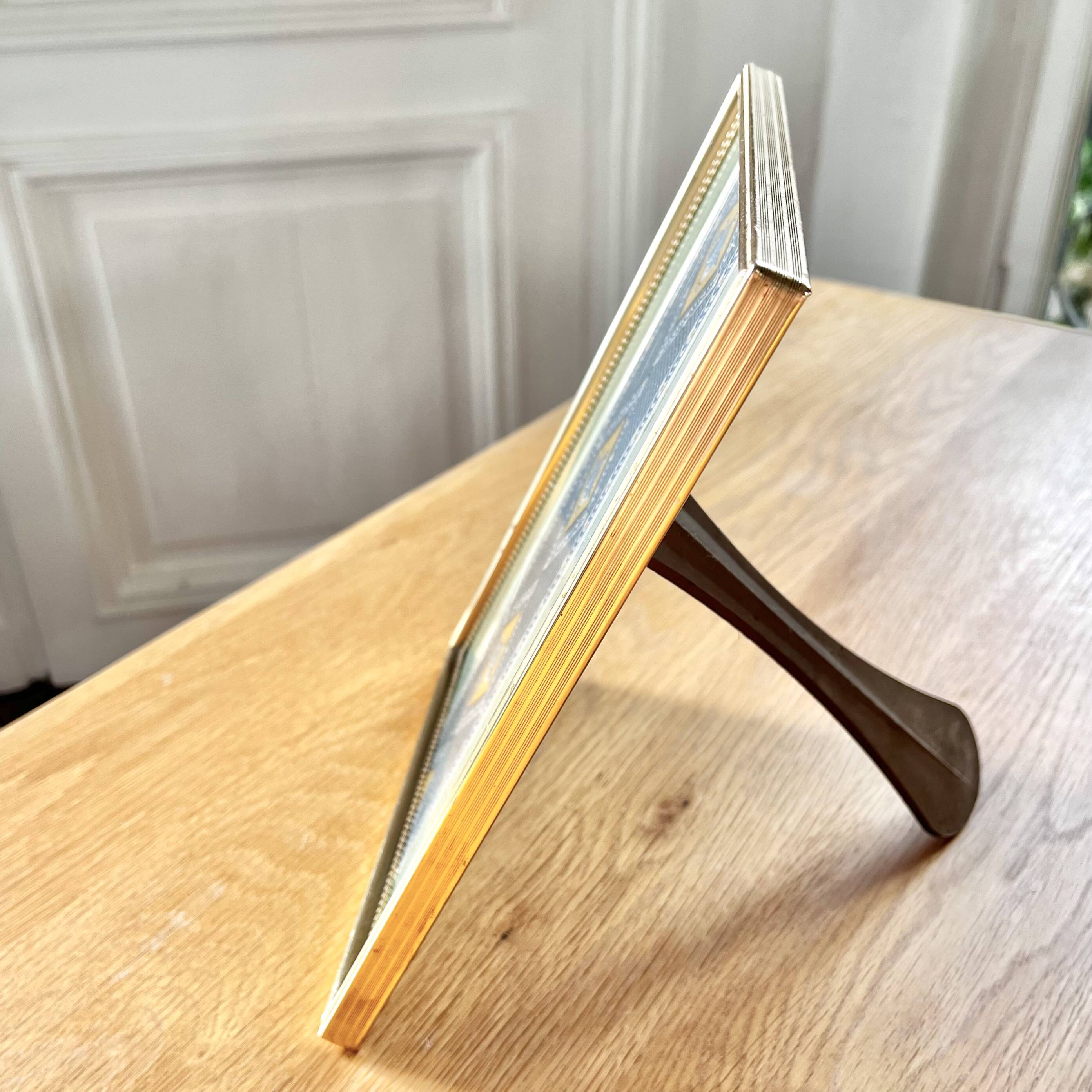 Old brass frame to stand