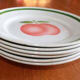 Set de 6 assiettes pomme vintage