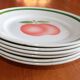 6 vintage apple plates