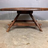 Rustic brutalist oak Coffee table