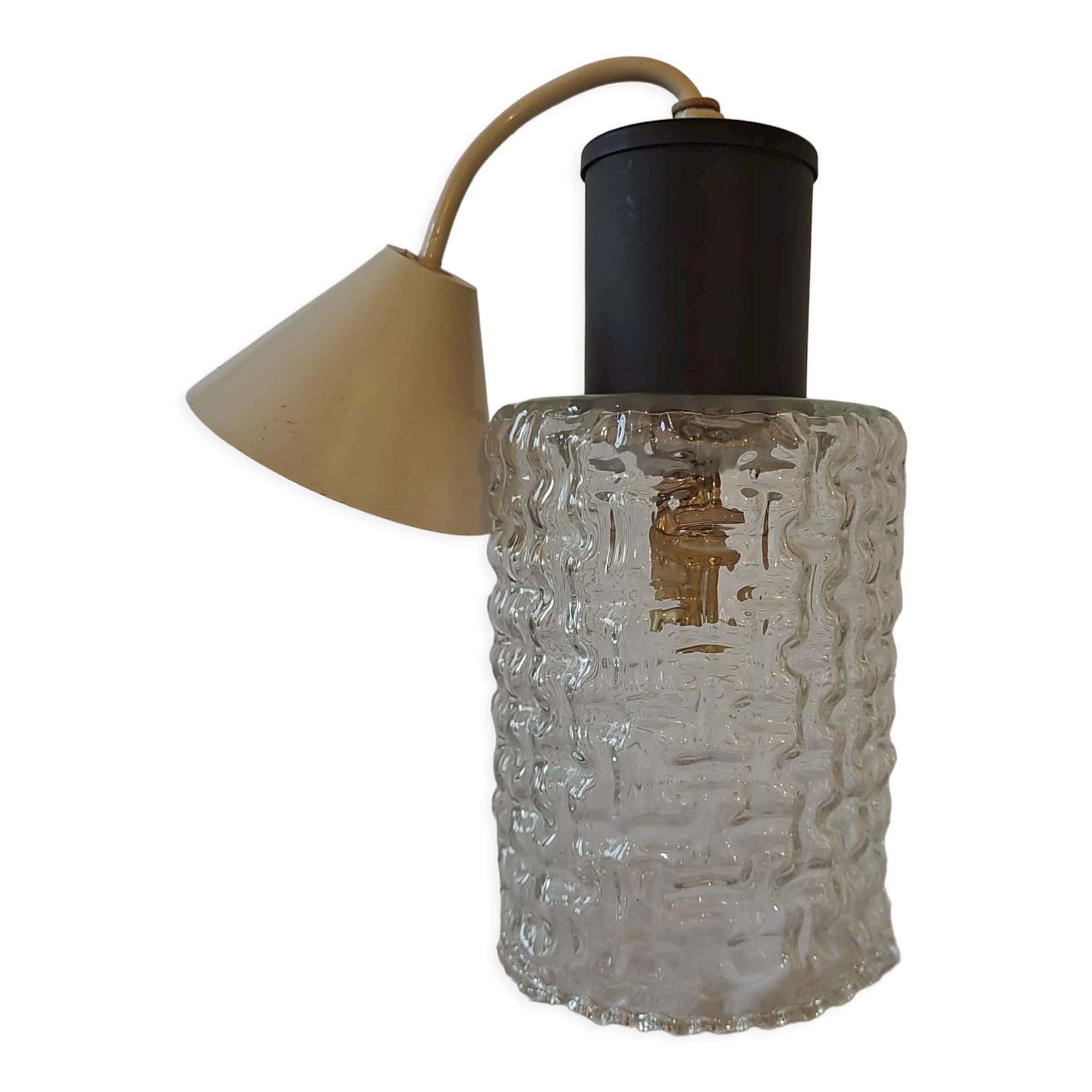 Vintage chiseled glass walker