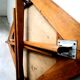 Oak Foldable Games Table - Profiled Compass Feet - Vintage 50s / 60s
