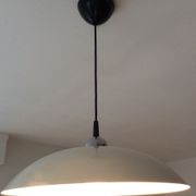Vintage metal saucer pendant lamp from the 70s