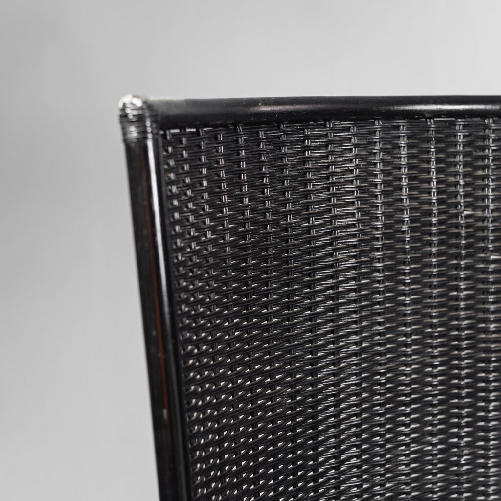 Armchair wood woven Roberti rattan vintage 70s vintage