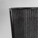 Armchair wood woven Roberti rattan vintage 70s vintage