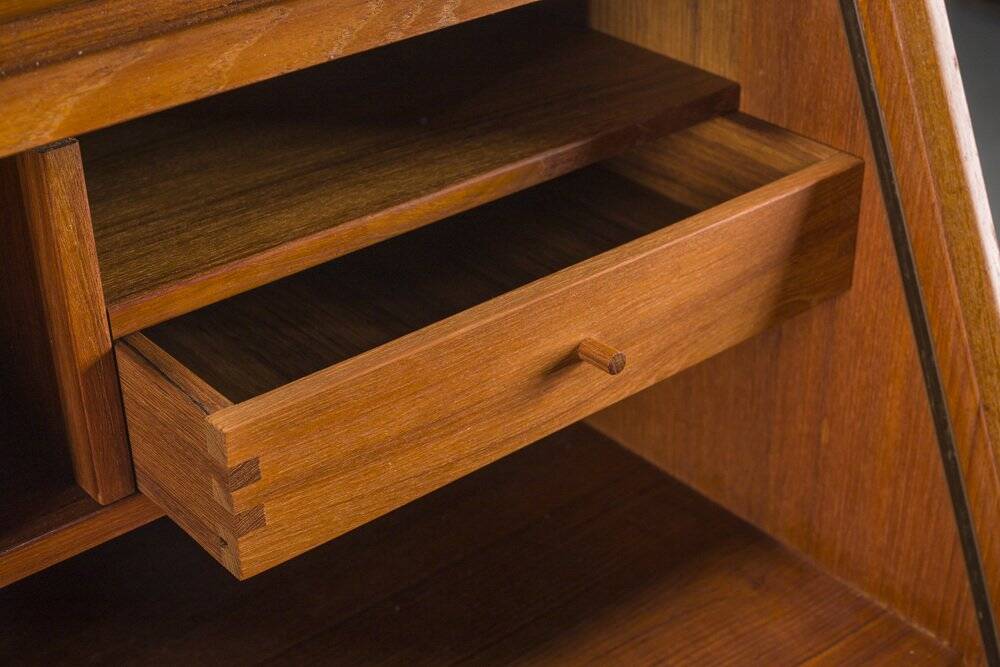 Mid-century modern teak secretary from Dyrlund, Denmark, 1960s