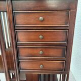Mahogany rotating bookcase