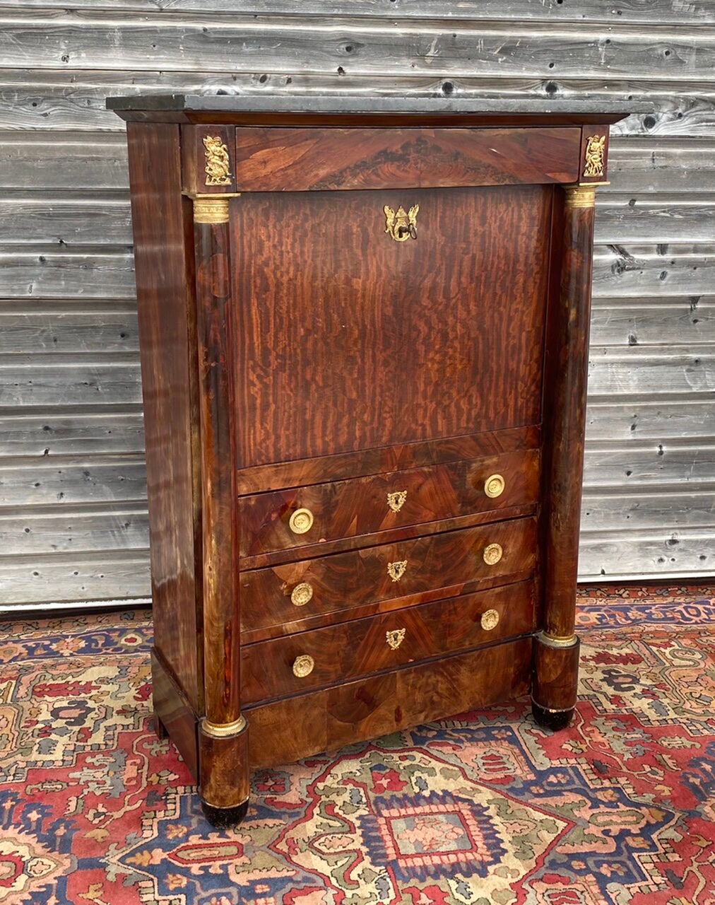 Mahogany secretary of the empire period xix century