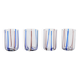 Set of four glasses, Italian design, 1970s, made in Italy