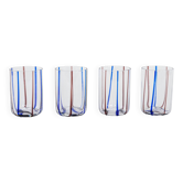 Set of four glasses, Italian design, 1970s, made in Italy
