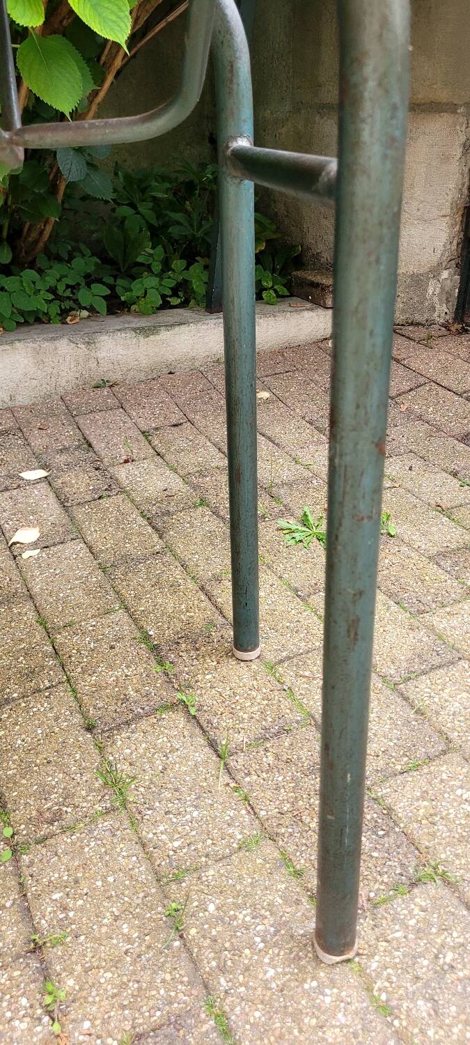 Vintage 60s school table in wood and metal