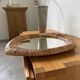 Woven wicker mirror French Riviera 1960