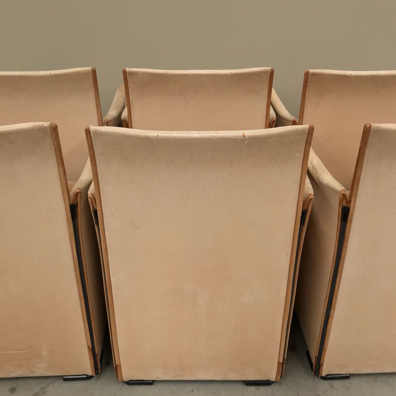 Ensemble de 6 fauteuils de pause Mario Bellini 401 - Cassina - années 1970