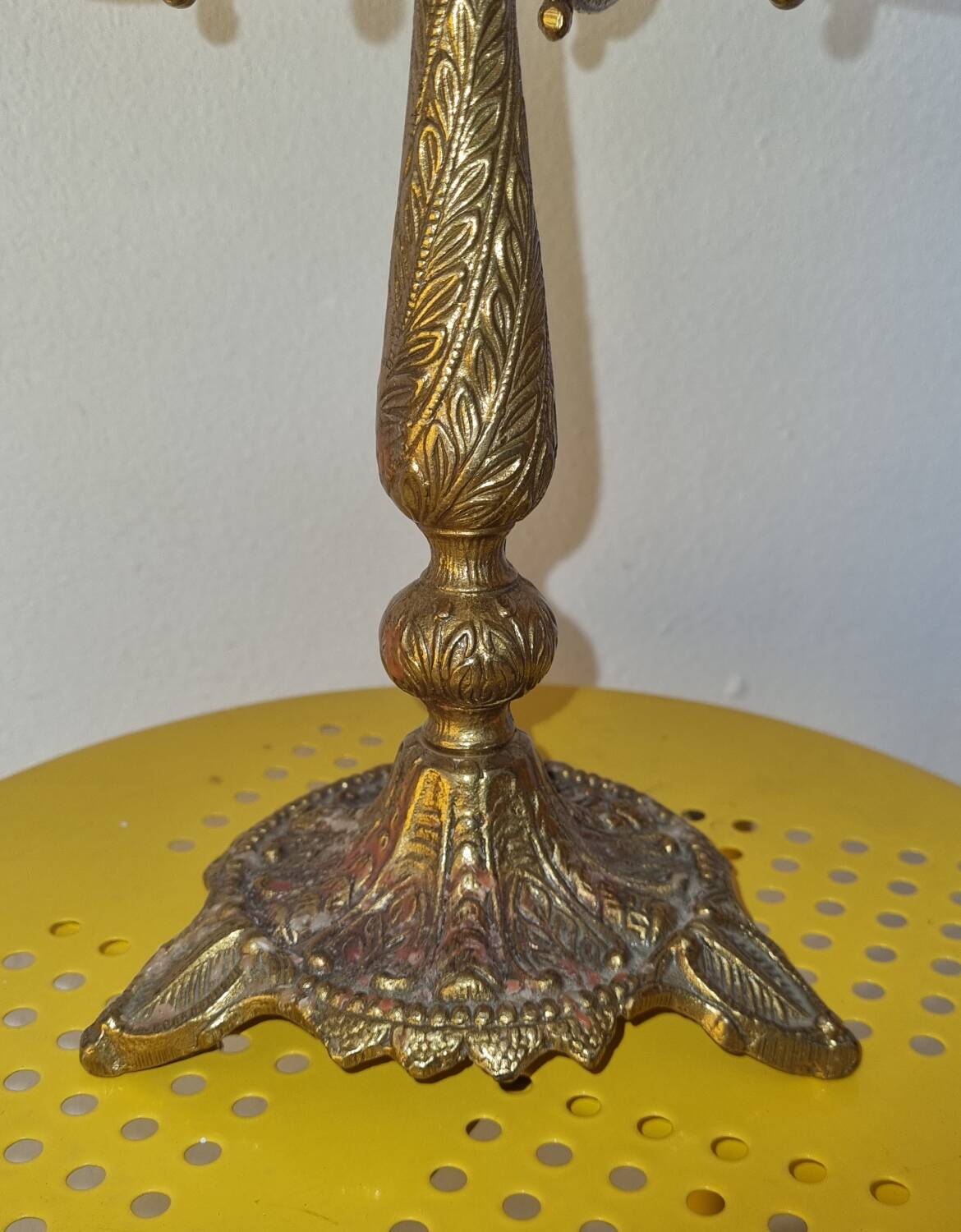 5-light chandelier, bronze candle holder