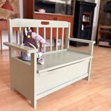Celadon green toy chest bench
