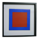 Tableau Vintage Art Optique - Victor Vasarely - Frame 40x40cm