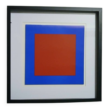 Tableau Vintage Art Optique - Victor Vasarely - Frame 40x40cm