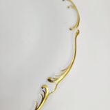 Round antique plate in gilded porcelain, Tirschenreuth, Bavaria