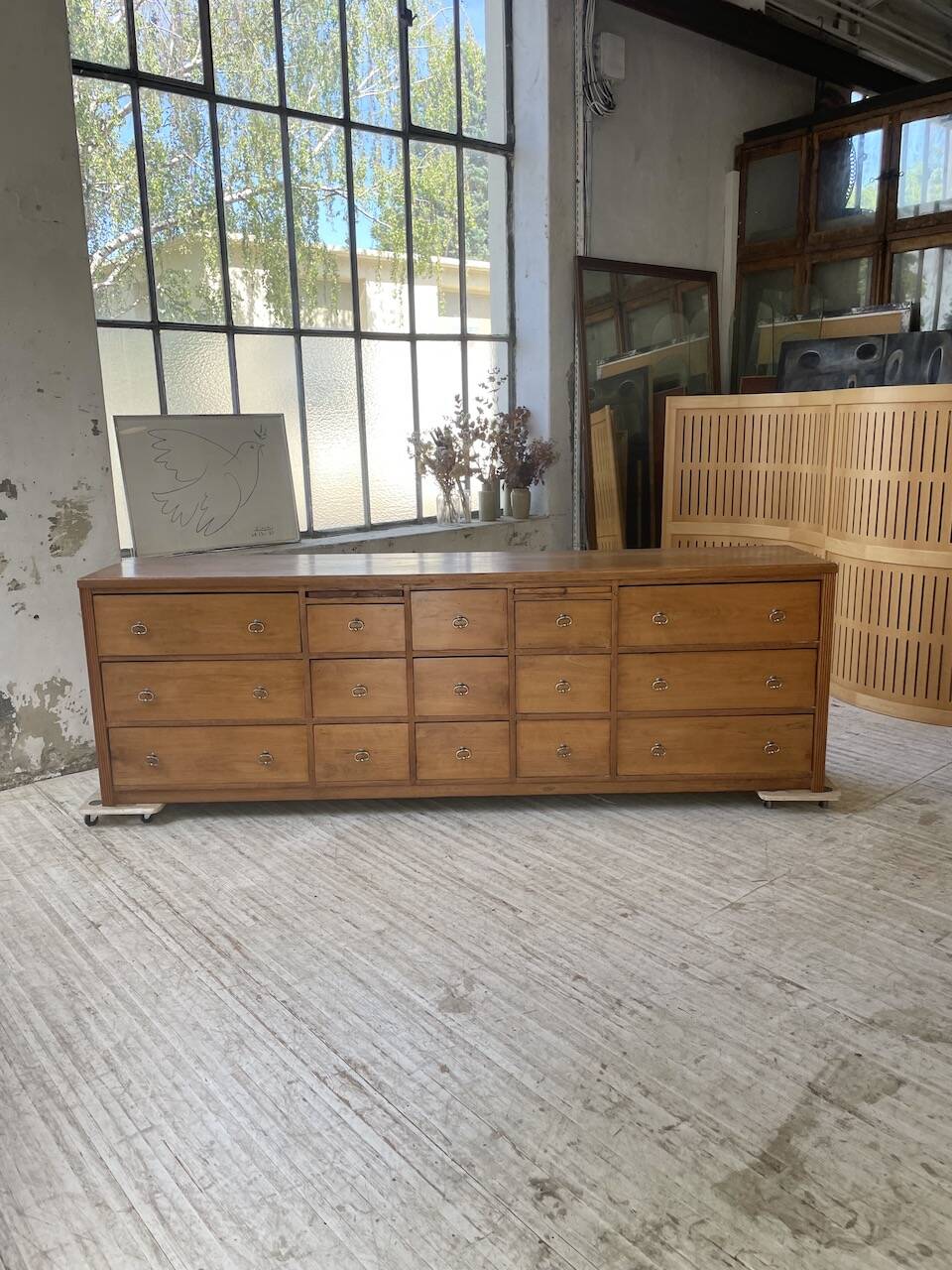 XXL golden oak craft furniture from the 50s