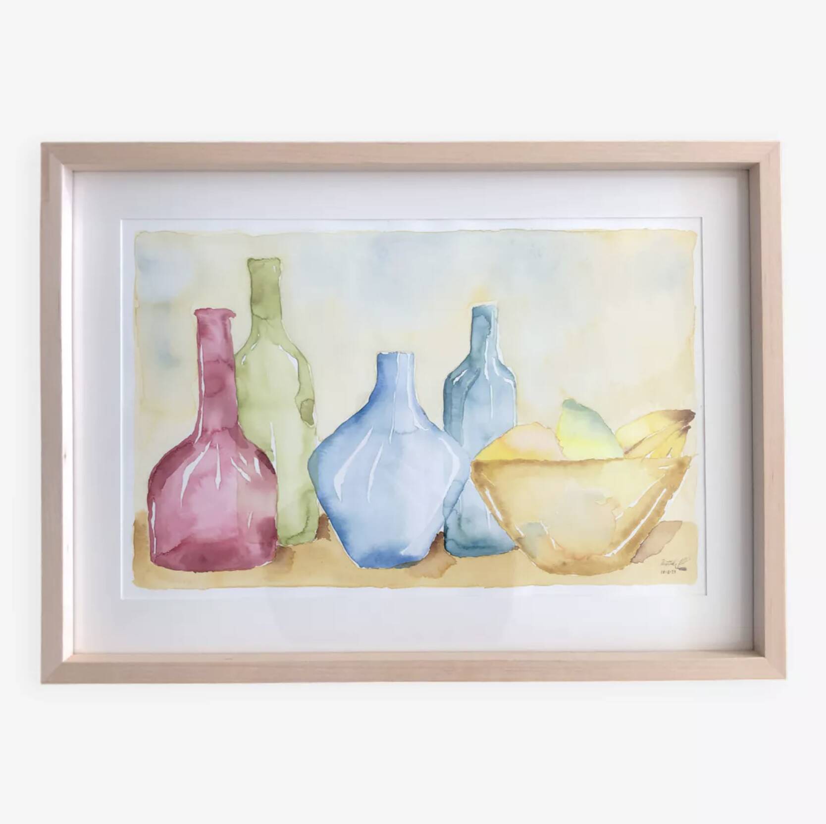Post-impressionist watercolor, Germany, 1990s