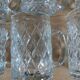 8 antique chiseled glass glasses / mugs