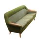 Vintage olive boucle sofa, 1970's norway