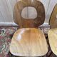 Suite de 4 chaises Baumann modèle œil en bois Design 1950s
