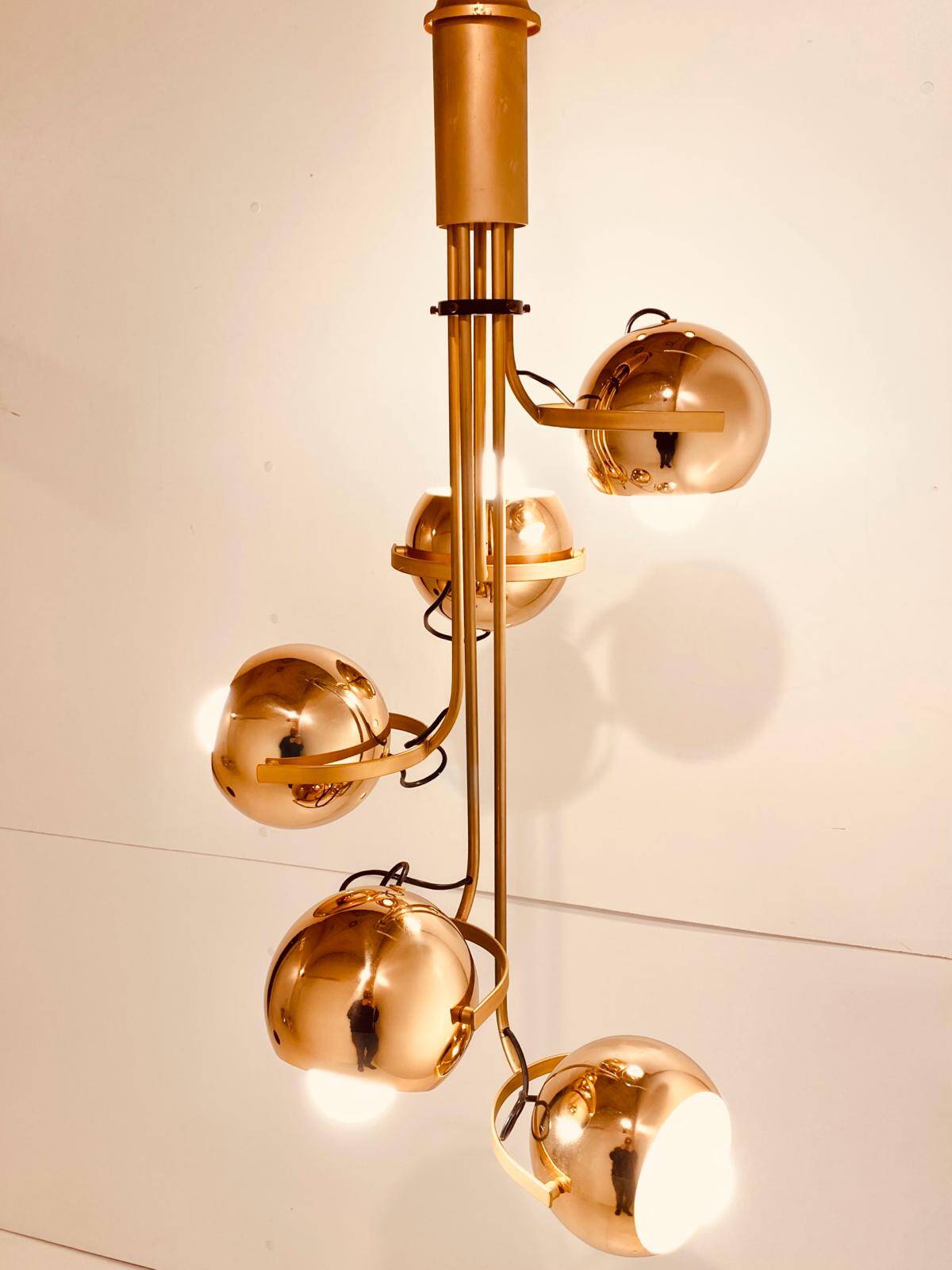 1960s golden Reggiani chandelier