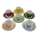 Set of 6 multicoloured moka cups in Limoges fine porcelain.