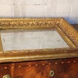 Antique,19th-century, gilt-framed wood wall mirror, Napoleon Ill