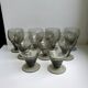 Ensemble de 9 verres à liqueur art déco en verre fumé années 30-40