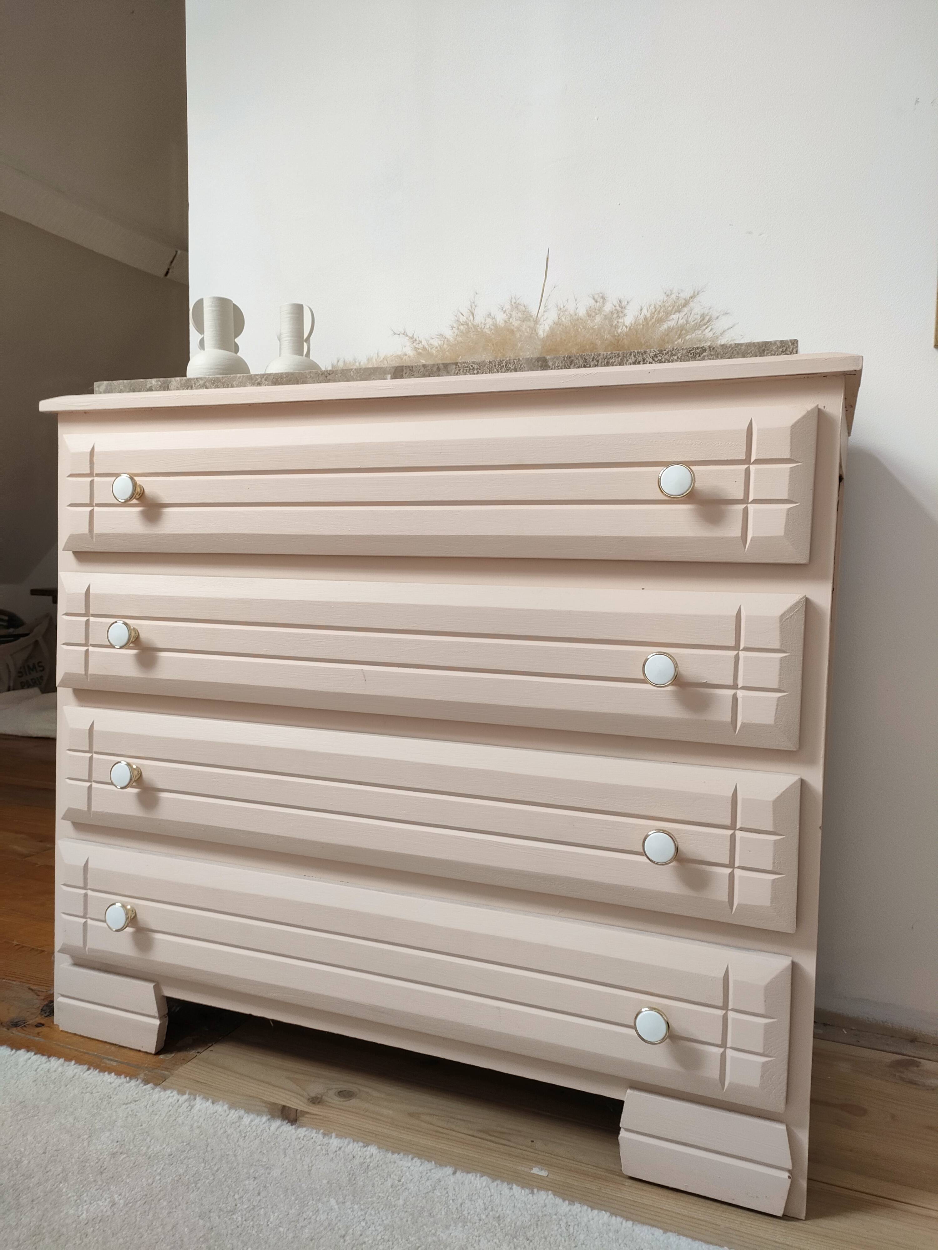 Marble chest of drawers