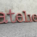 Atelier en lettres vintage en zinc