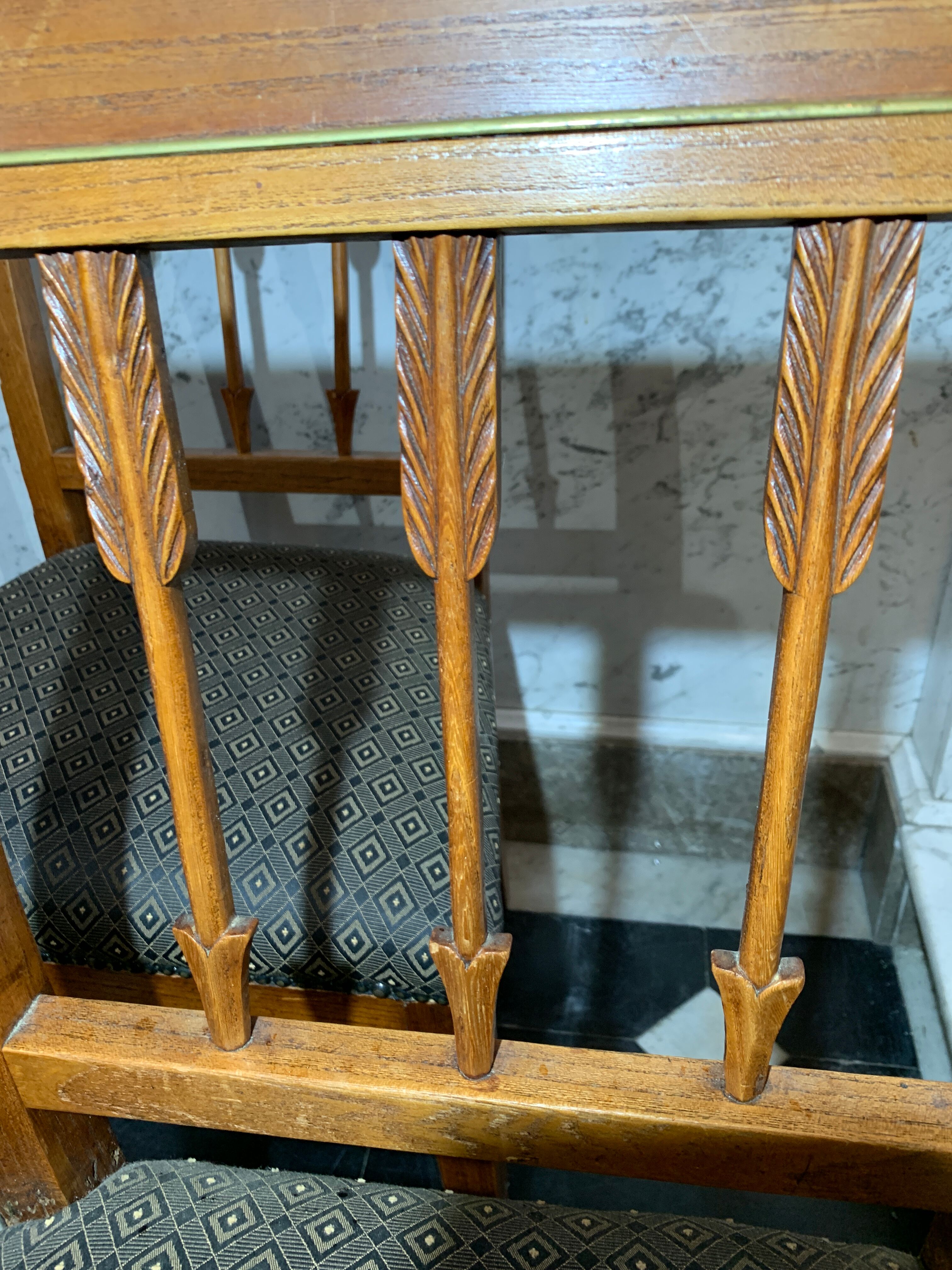 Series of 6 chairs at the etruscan directoire d'epoque in mahogany, 1800