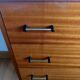 Commode pieds compas 1950 mid-century vintage