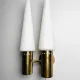 Brass Coloured Double Wall Lamp By Hans-Agne Jakobsson For Markaryd, Sweden, 1960S