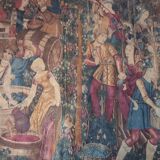 Ancienne grande tapisserie les vendanges atelier Rambouillet