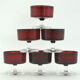 6 ruby red champagne glasses, Cavalier Luminarc France 70