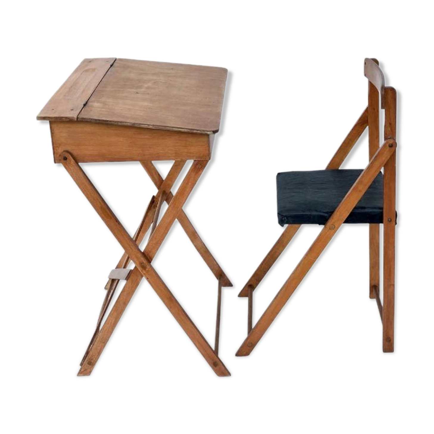 Folding desk and chair for children